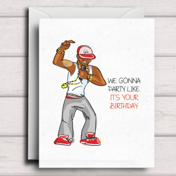 Black Man Birthday Card U